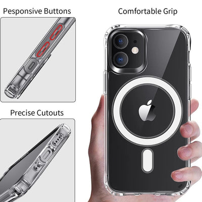 12 Magnetic Phone Case Anti-drop Transparent Protective Cover