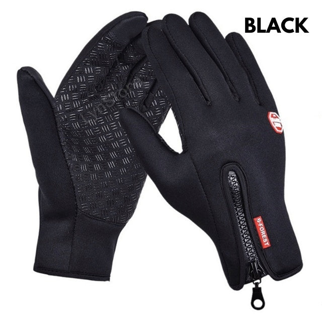 Winter Gloves Touch Screen Riding Motorcycle Sliding Waterproof Sports Gloves With Fleece