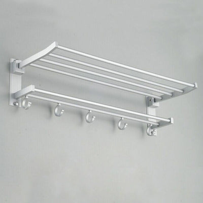 Bathroom shelf towel rack