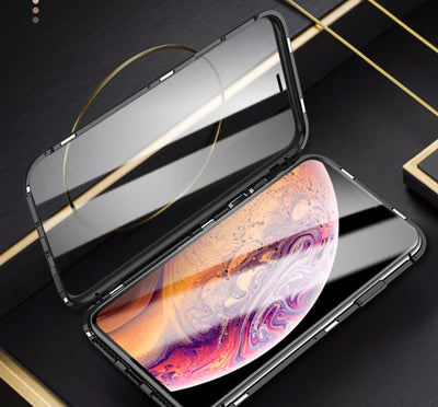 Double-sided glass magnetic king mobile phone case