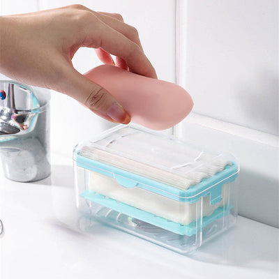 Bathroom Toliet Soap Box Plastic Storage Container