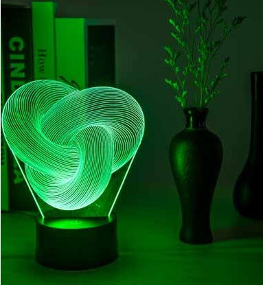 Twist Abstract LED 3D Night Light