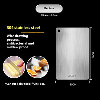 Thick Double-sided 304 Stainless Steel Cutting Board