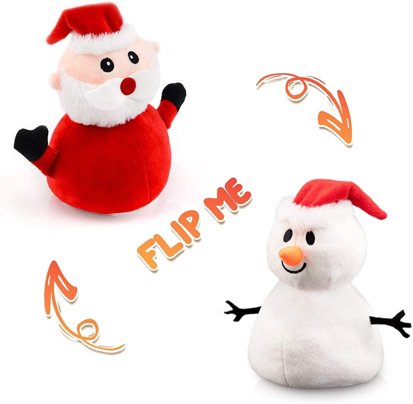 Santa Plush Snowman Plush Toy Reversible......