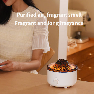 Small Simulated Flame Volcano Humidifier Flame