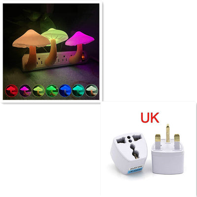 LED Night Light Mushroom Wall Socket