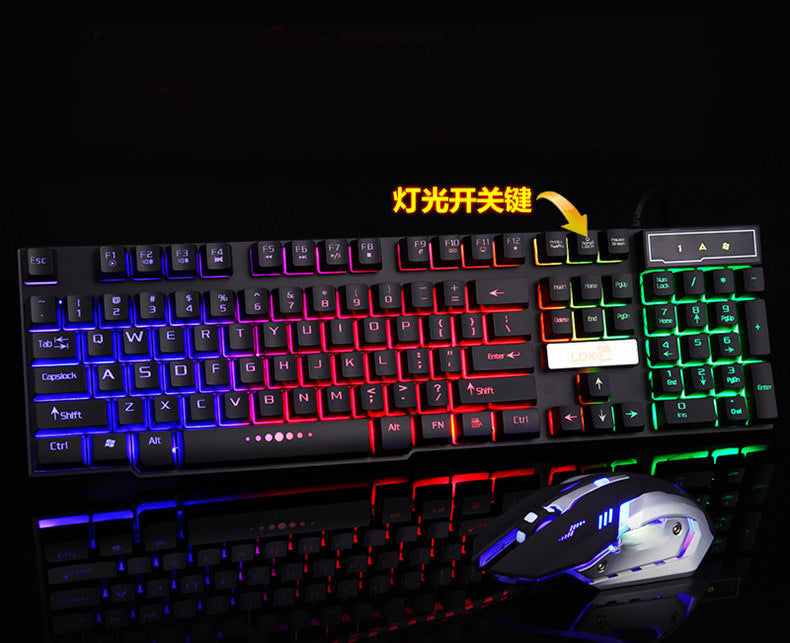 Industry gaming keyboard glowing usb cable gaming keyboard.......