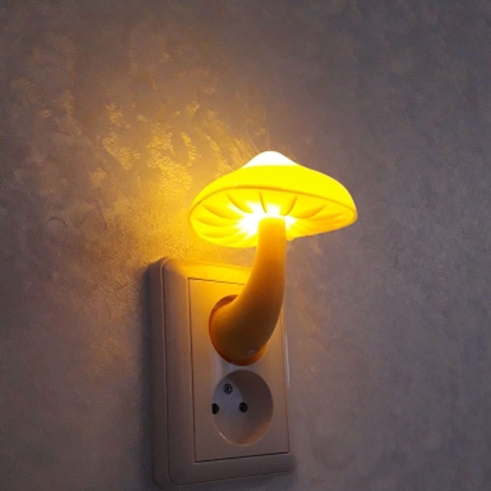 LED Night Light Mushroom Wall Socket