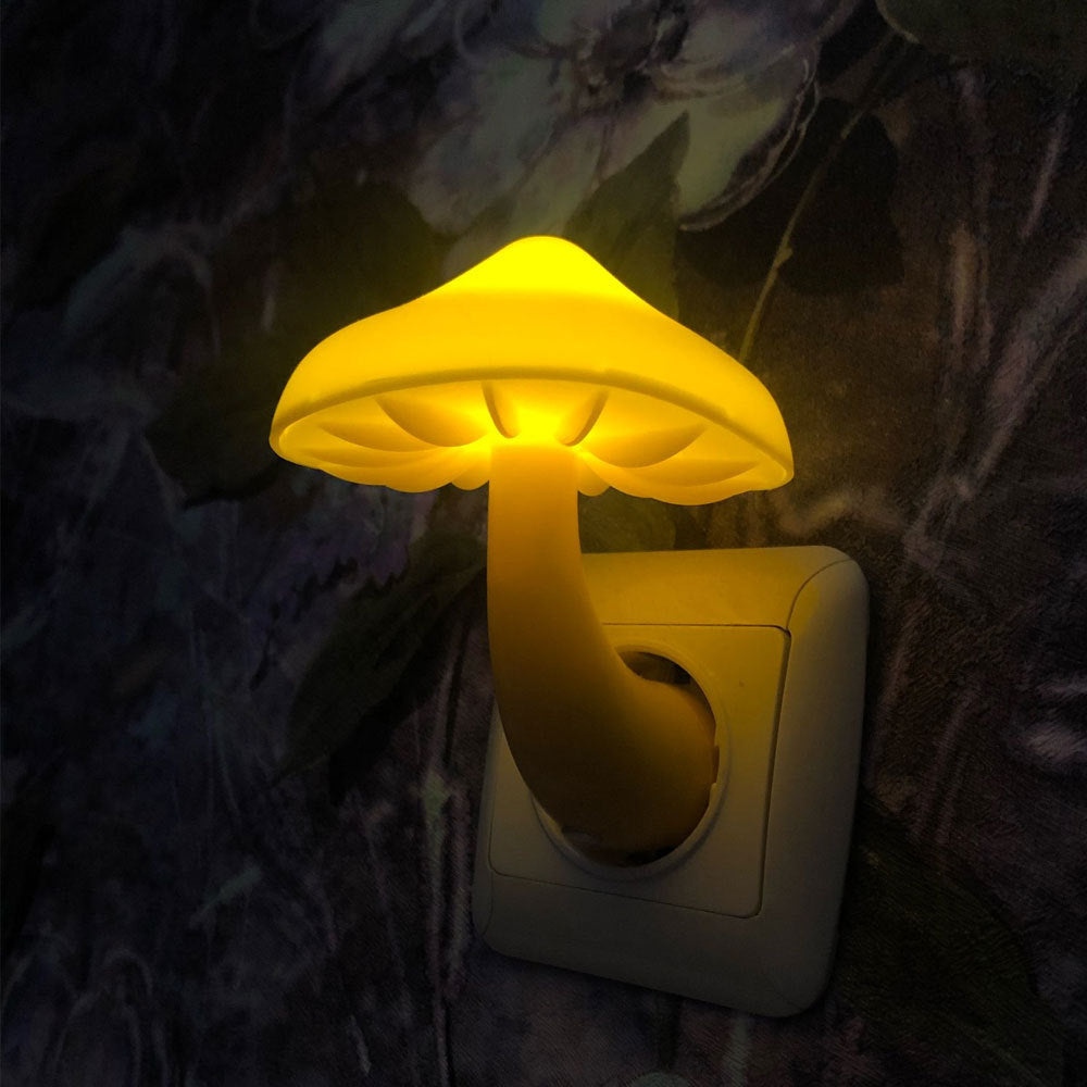 LED Night Light Mushroom Wall Socket