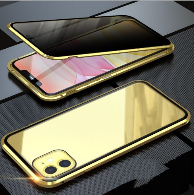 Double-sided glass magnetic king mobile phone case