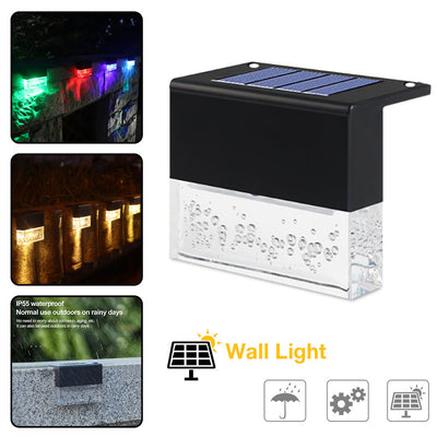 RGB LED Solar Light Step Fence Light