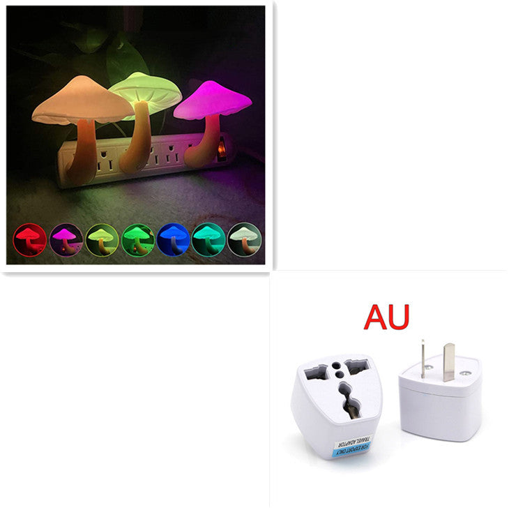 LED Night Light Mushroom Wall Socket