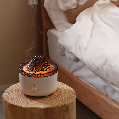 Small Simulated Flame Volcano Humidifier Flame