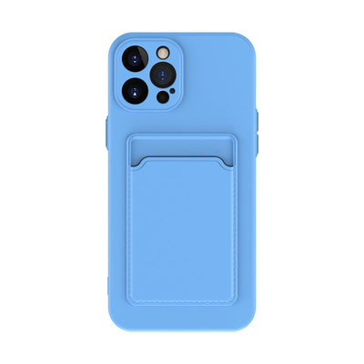 Simple Pure Color Liquid Silicone Phone Case