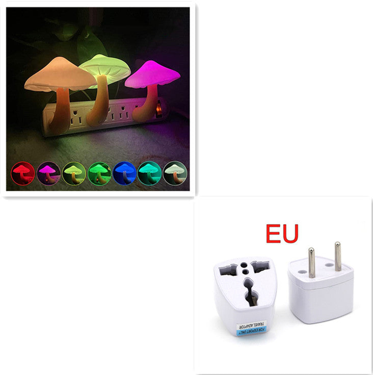 LED Night Light Mushroom Wall Socket