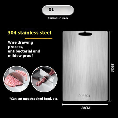 Thick Double-sided 304 Stainless Steel Cutting Board