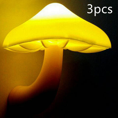 LED Night Light Mushroom Wall Socket