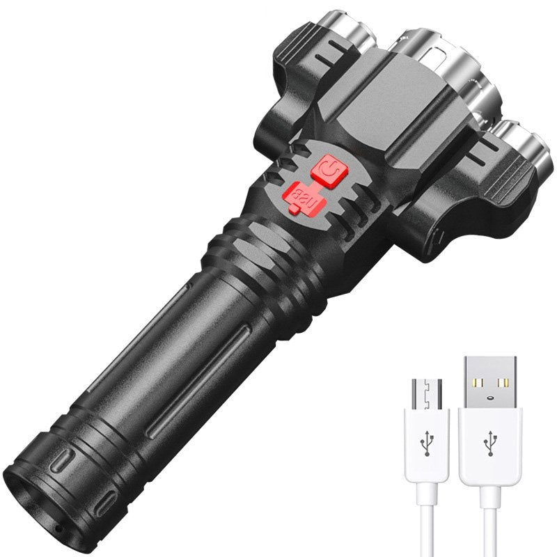 Outdoor Home Portable Riding USB Rechargeable Flashlight